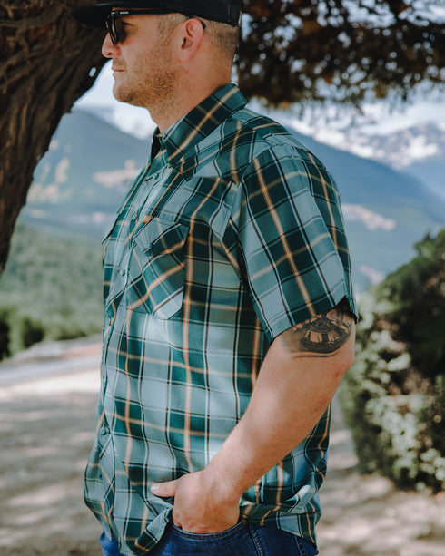 SILVERTON BAMBOO SHORT SLEEVE BUTTON UP - MENS